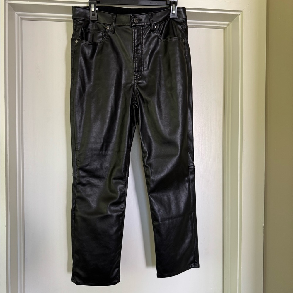 GAP Vintage Slim High Rise Faux Leather Pants Sz 31